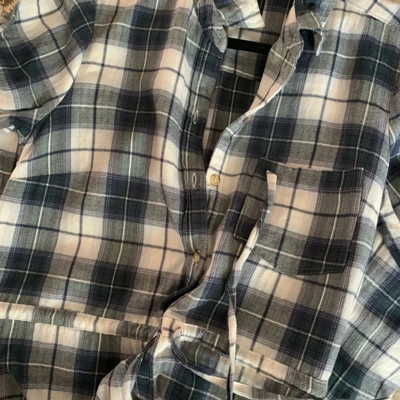 Abercrombie Plaid Tie Waist Tunic Dress - Picture 7 of 12